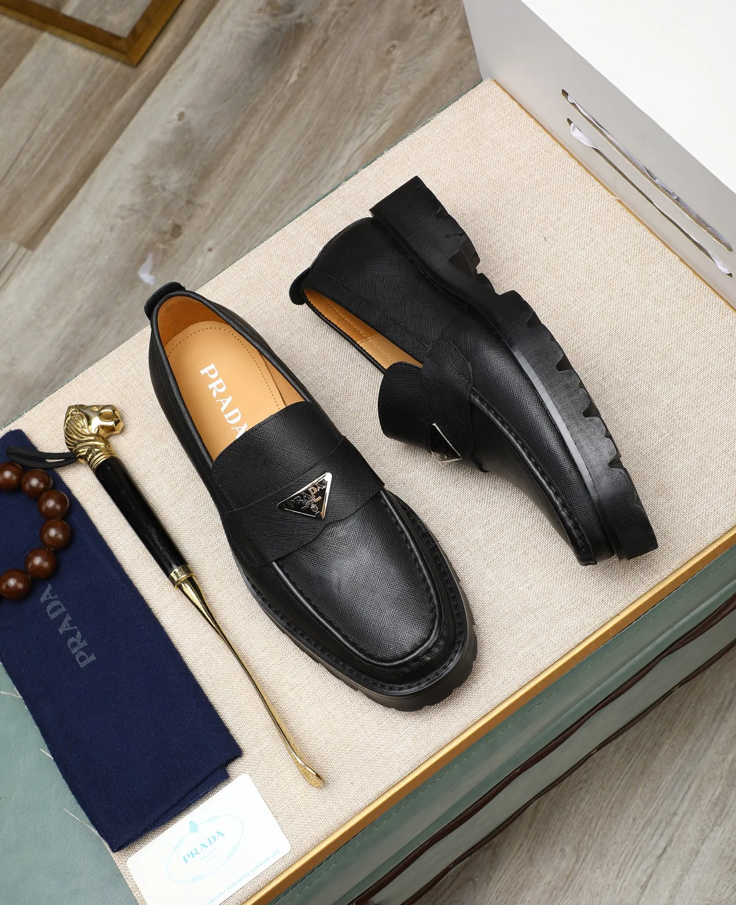 Men's men's shoes 💰540 (water-dyed cow leather) 📛📛PRADA high-end 20 counter latest model formal business leather shoes 👔 original version of the highest quality! Imported from Italy🇮🇹First layer calfskin fabric➕Cowhide lining Original outsole Formal size: 38➖45